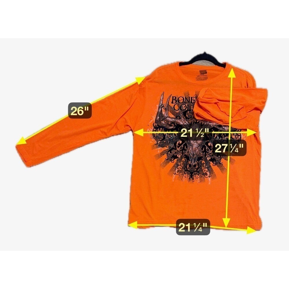 Bone Collector Grunge Graphic Long Sleeve Tee Men's Size Large‎ Edgy Streetwear - Picture 5 of 5